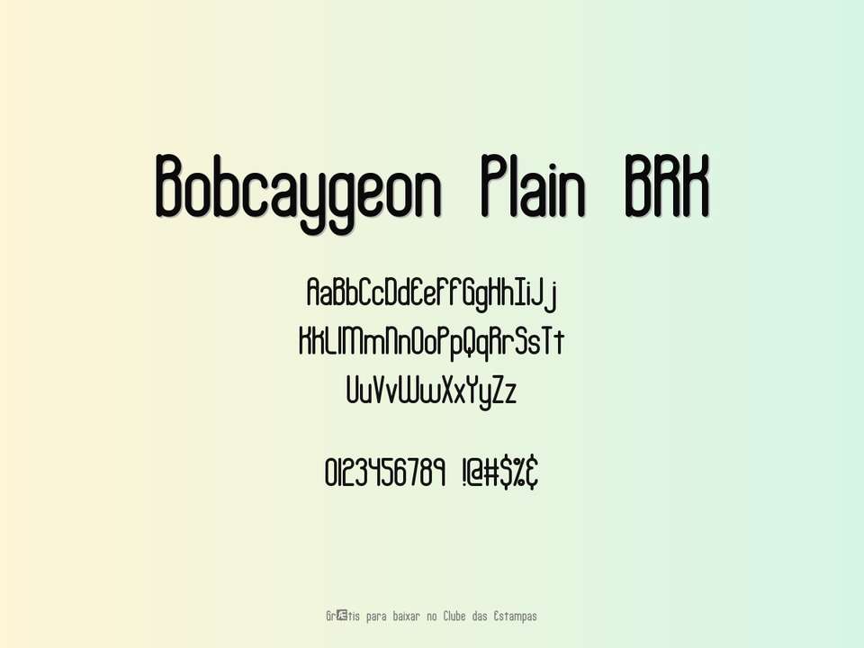 Fonte Bobcaygeon Plain Brk Grátis Para Baixar