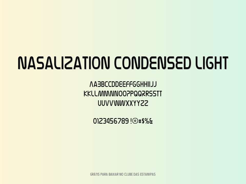 Fonte Nasalization Condensed Light Grátis Para Baixar