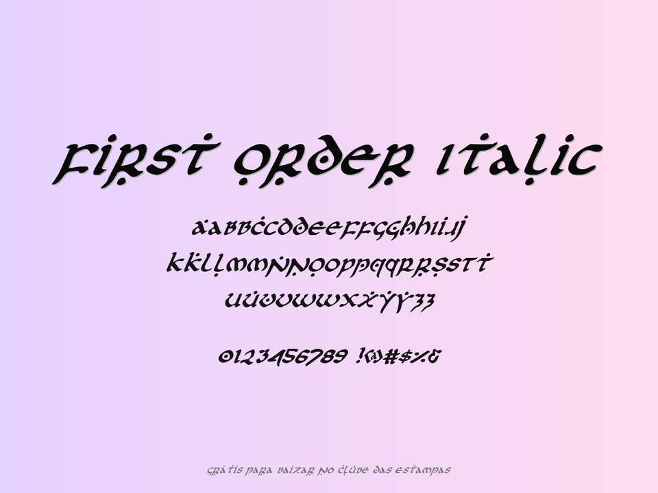 Fonte First Order Italic Grátis Para Baixar