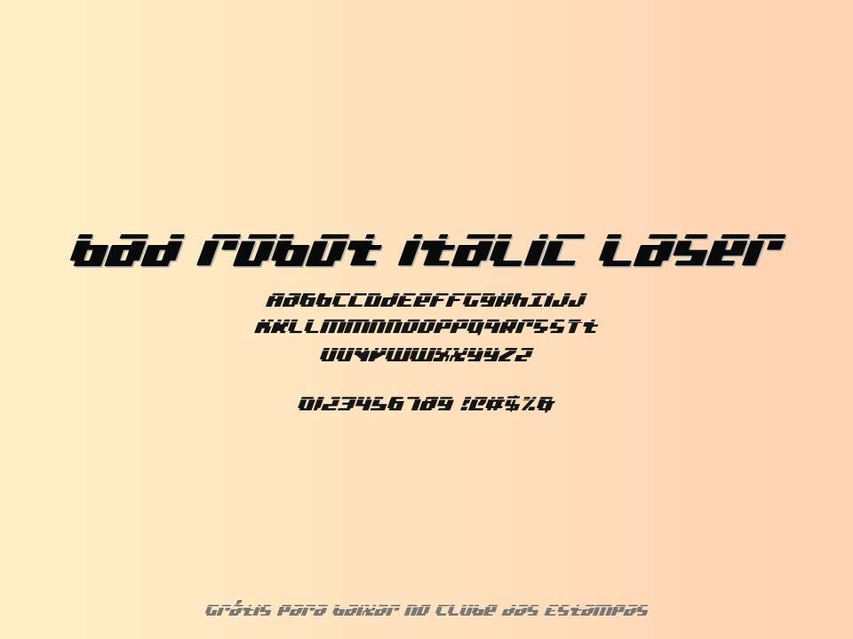 Fonte Bad Robot Italic Laser Grátis Para Baixar