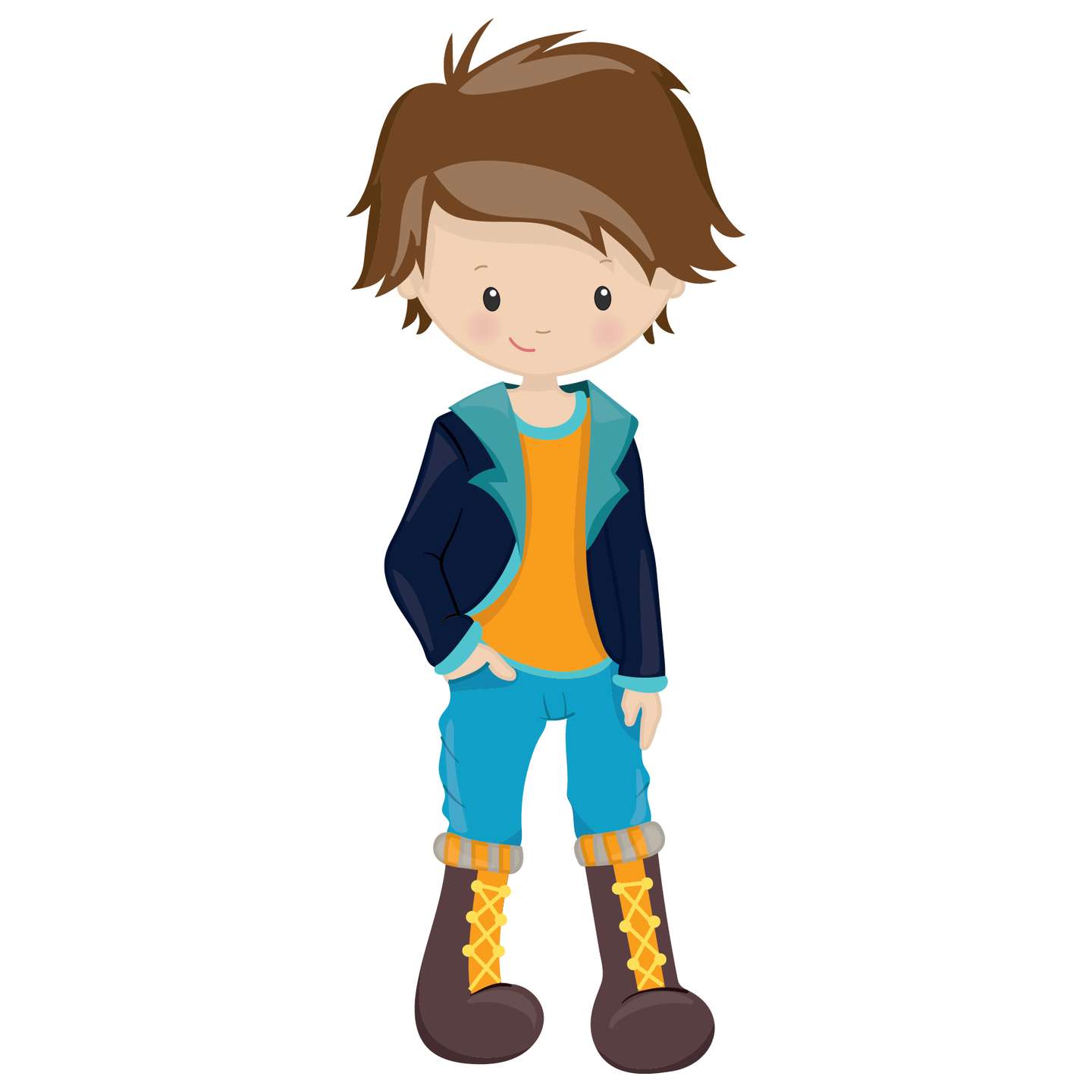 Menino Cartoon De Roupas Casuais Personagens Png Grátis Para Baixar
