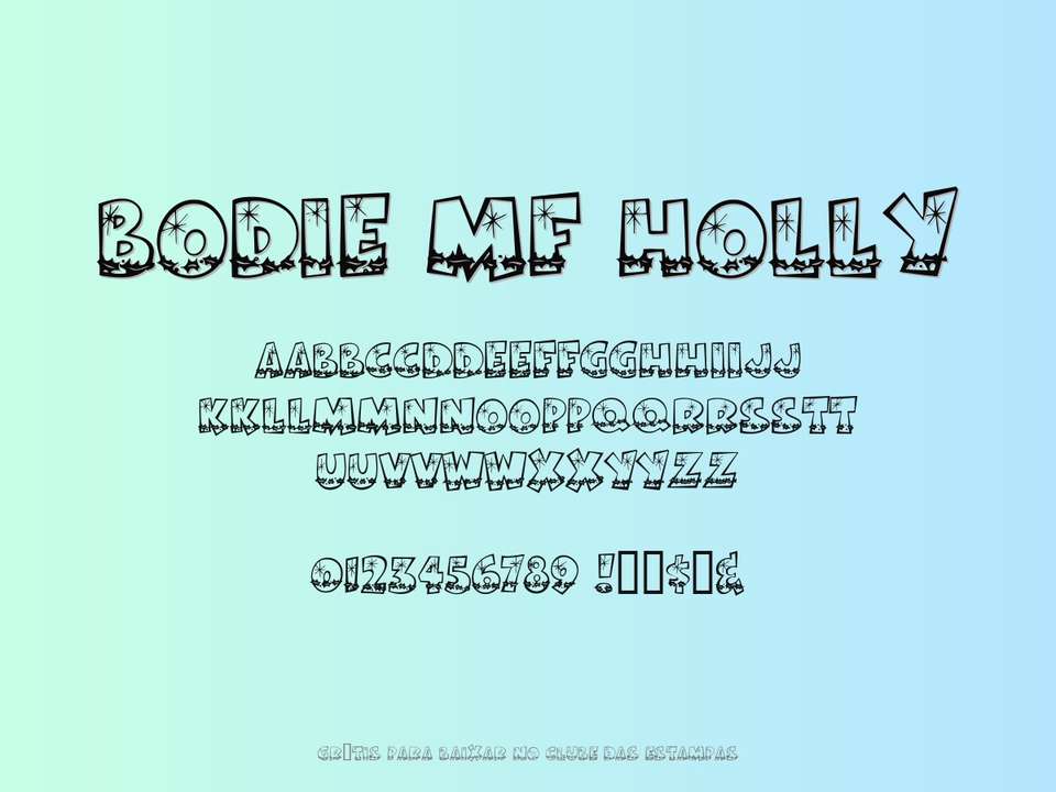 Fonte Bodie Mf Holly Grátis Para Baixar