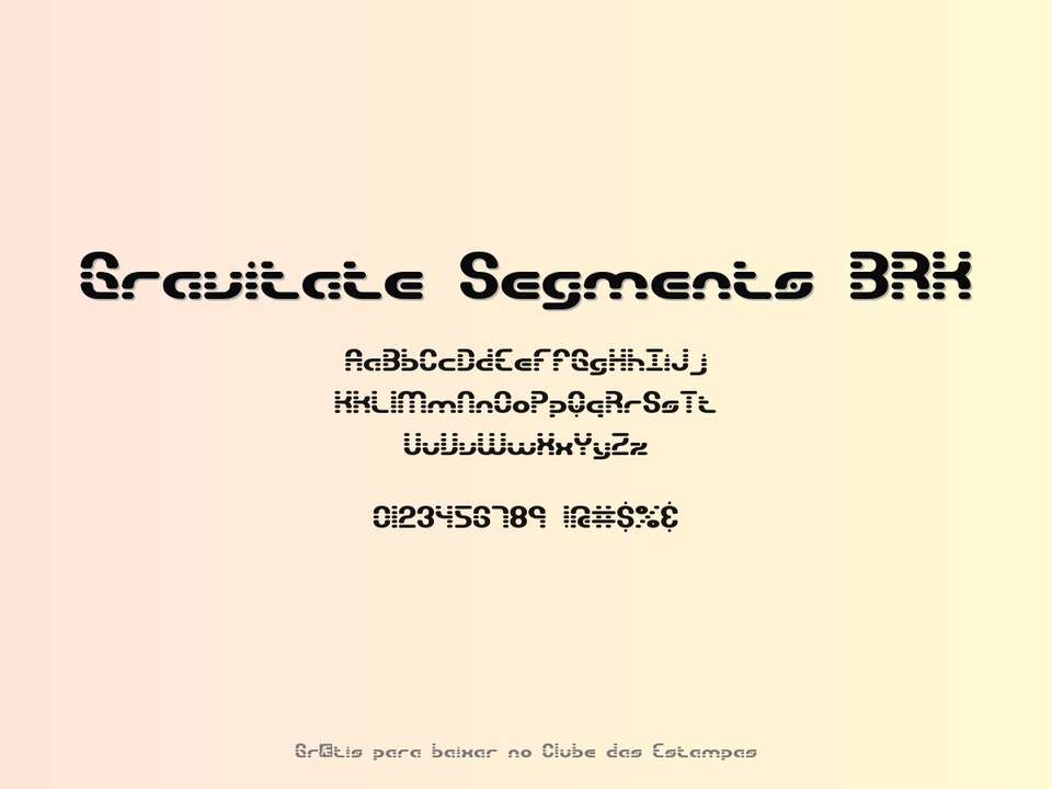 Fonte Gravitate Segments Brk Grátis Para Baixar