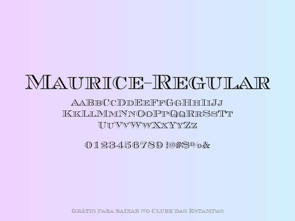 Fonte Maurice Regular Grátis Para Baixar