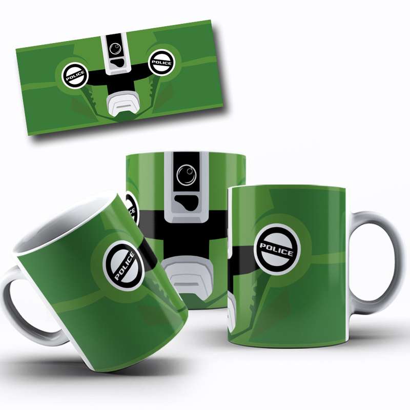 Arte Para Caneca Police Drone Cartoon 22