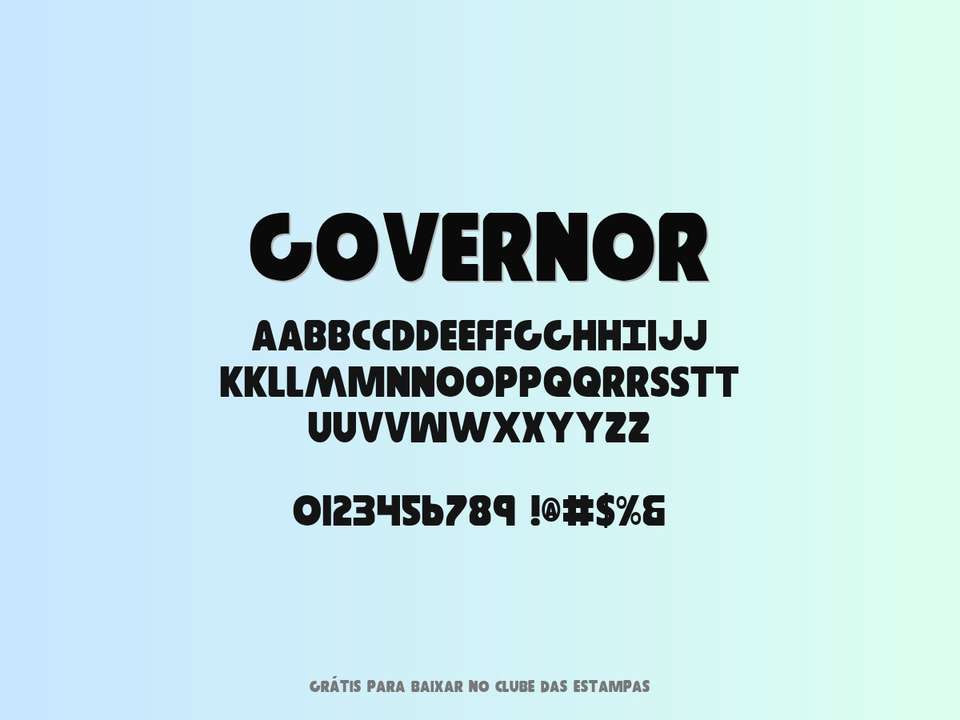 Fonte Governor Grátis Para Baixar