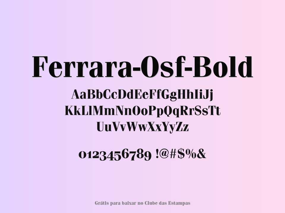 Fonte Ferrara Osf Bold Grátis Para Baixar