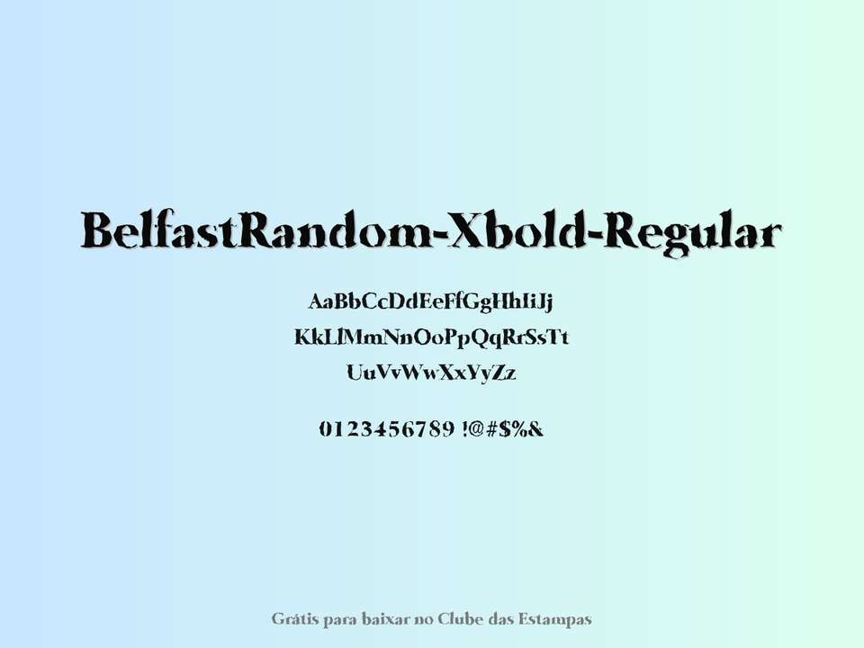 Fonte Belfastrandom Xbold Regular Grátis Para Baixar