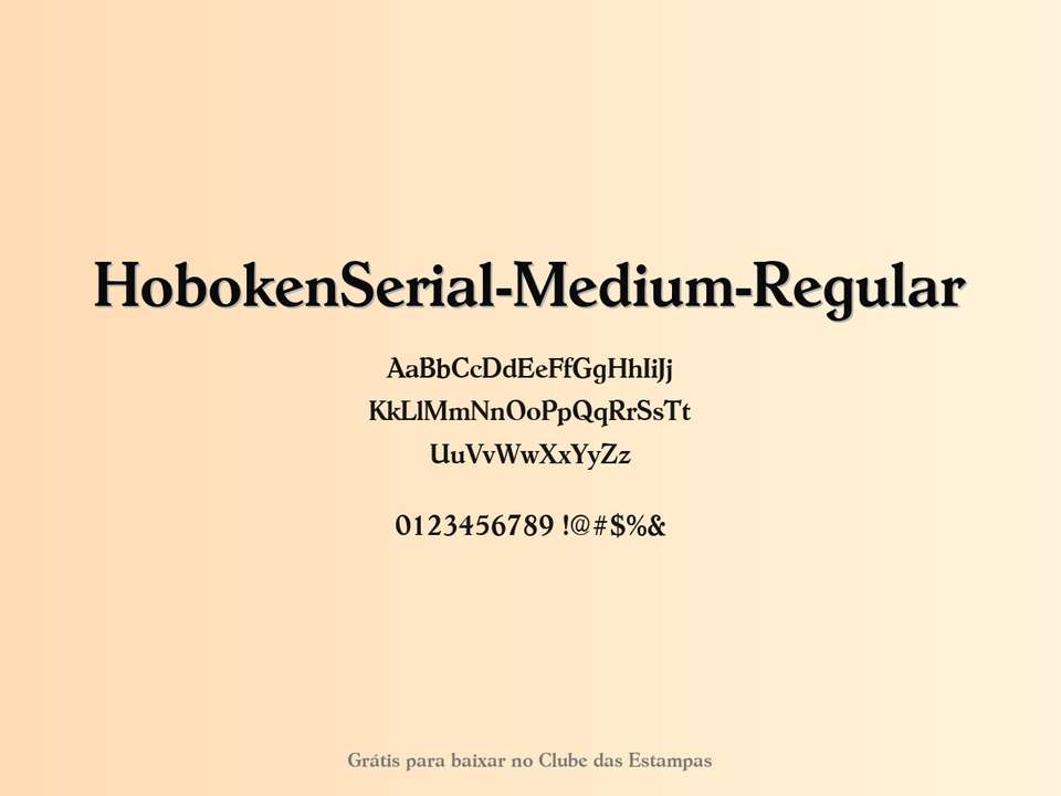Fonte Hobokenserial Medium Regular Grátis Para Baixar