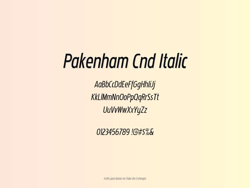 Fonte Pakenham Cnd Italic Grátis Para Baixar