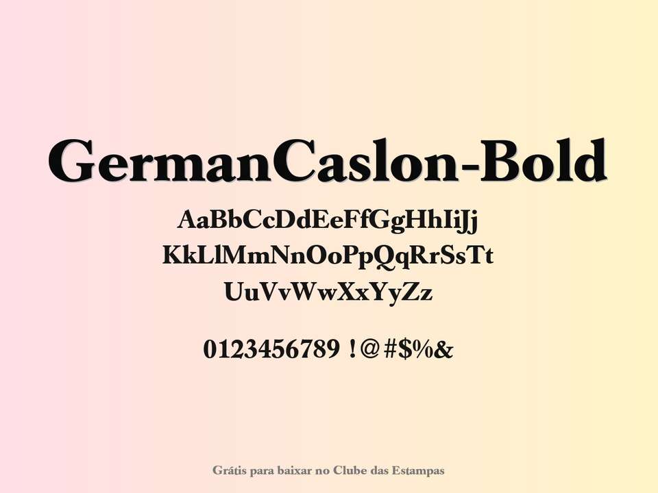Fonte Germancaslon Bold Grátis Para Baixar