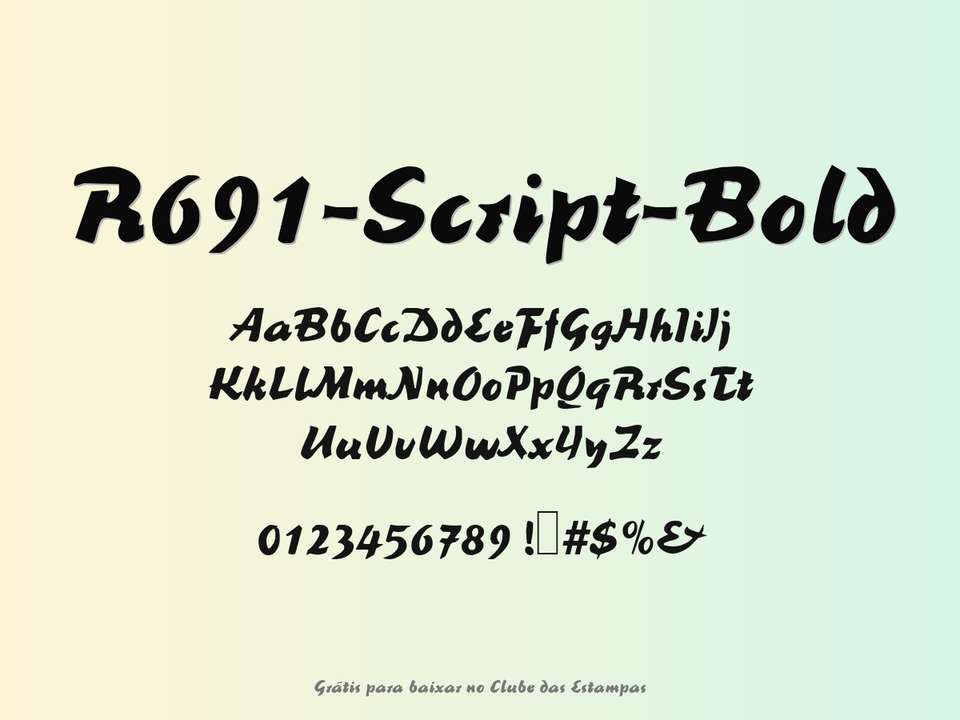 Fonte R691 Script Bold Grátis Para Baixar