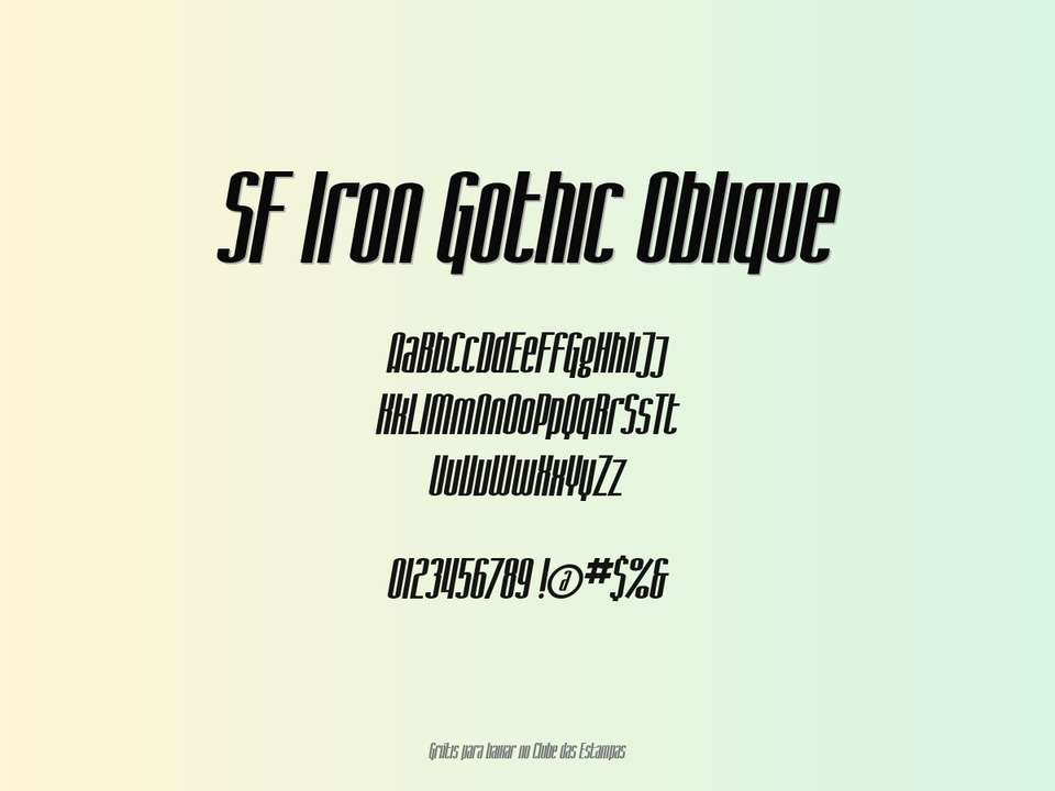 Fonte Sf Iron Gothic Oblique Grátis Para Baixar