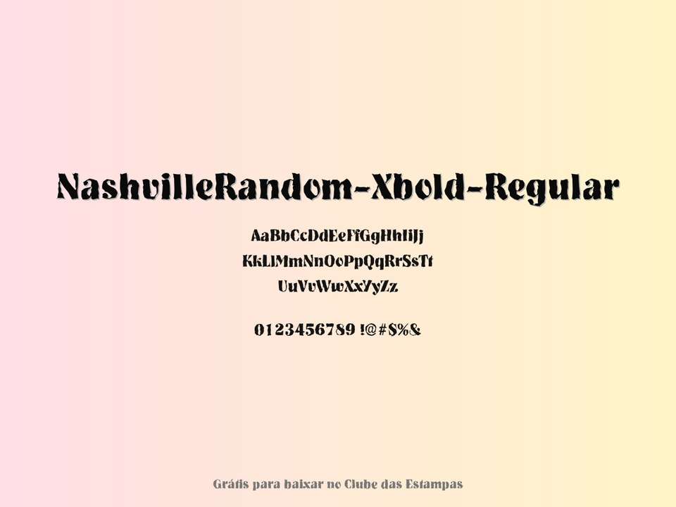 Fonte Nashvillerandom Xbold Regular Grátis Para Baixar