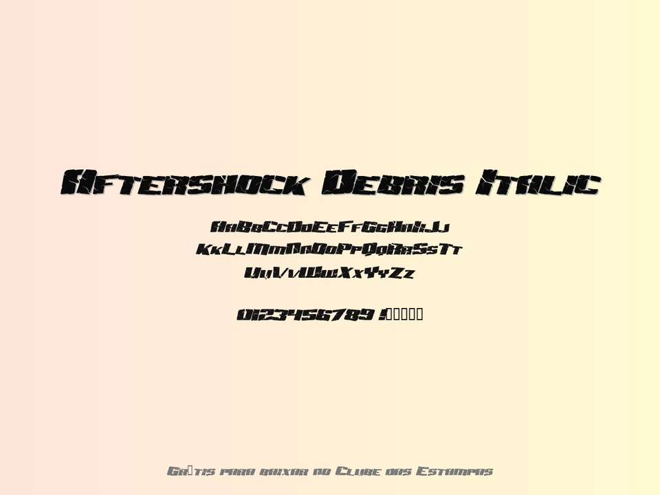 Fonte Aftershock Debris Italic Grátis Para Baixar