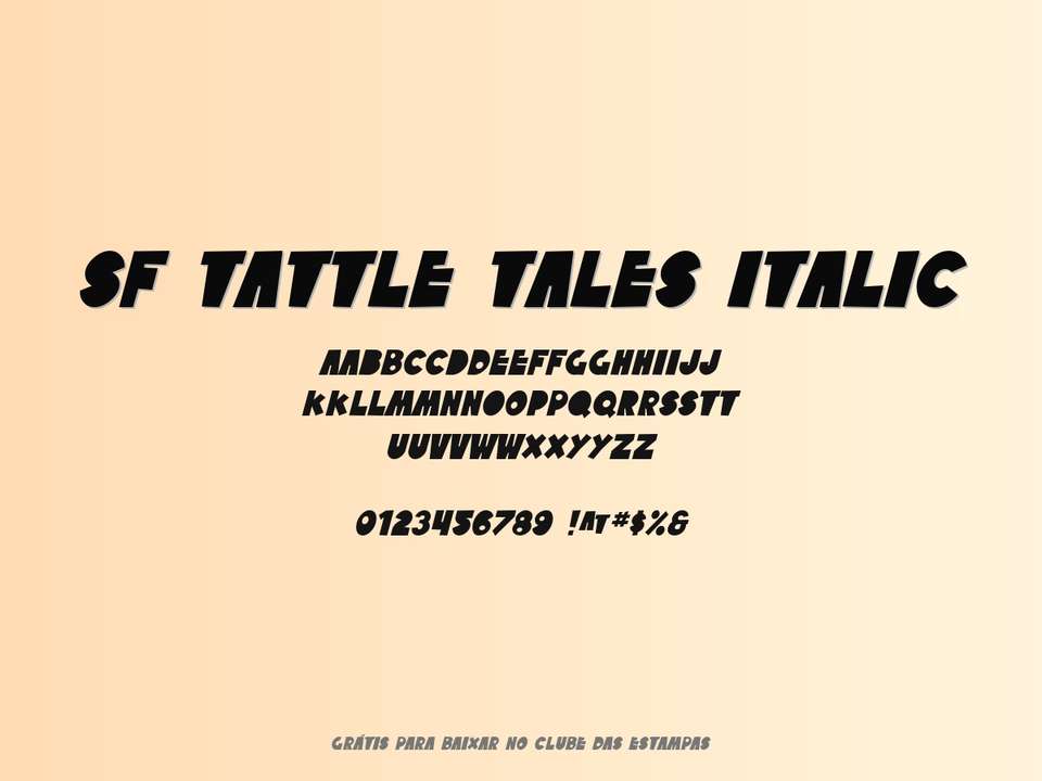 Fonte Sf Tattle Tales Italic Grátis Para Baixar