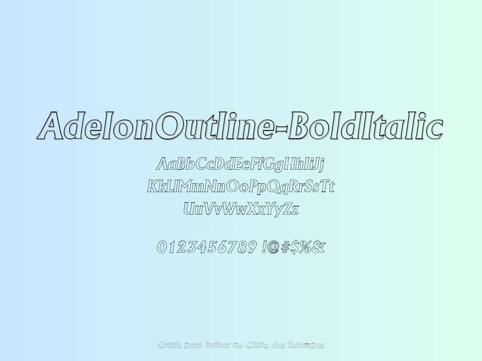 Fonte Adelonoutline Bolditalic Grátis Para Baixar