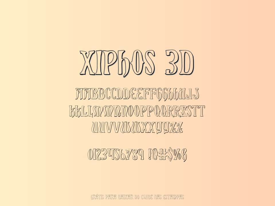 Fonte Xiphos 3d Grátis Para Baixar