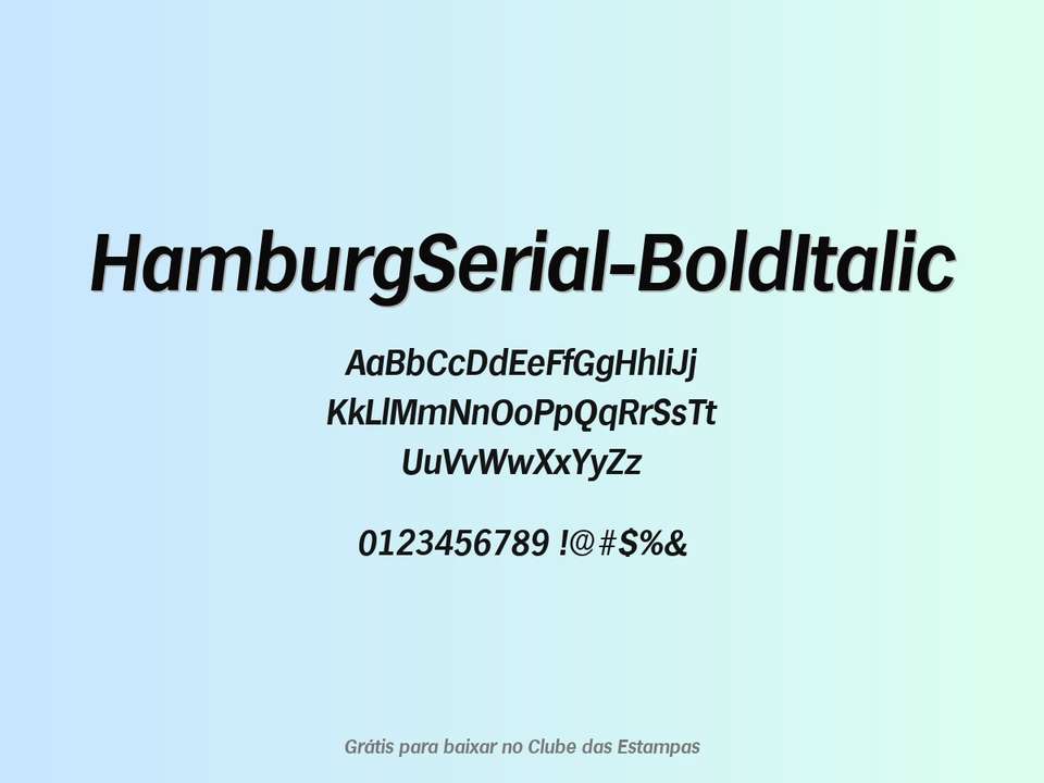 Fonte Hamburgserial Bolditalic Grátis Para Baixar