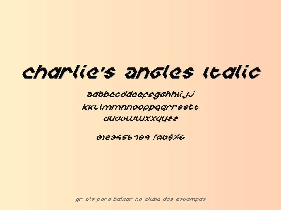 Fonte Charlie's Angles Italic Grátis Para Baixar