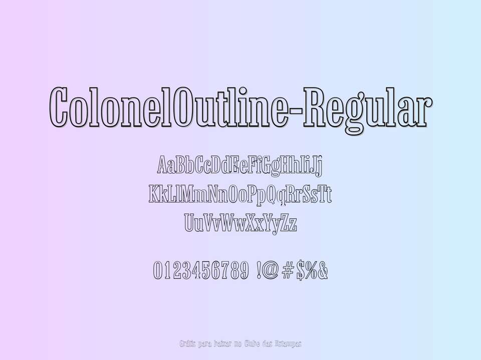 Fonte Coloneloutline Regular Grátis Para Baixar