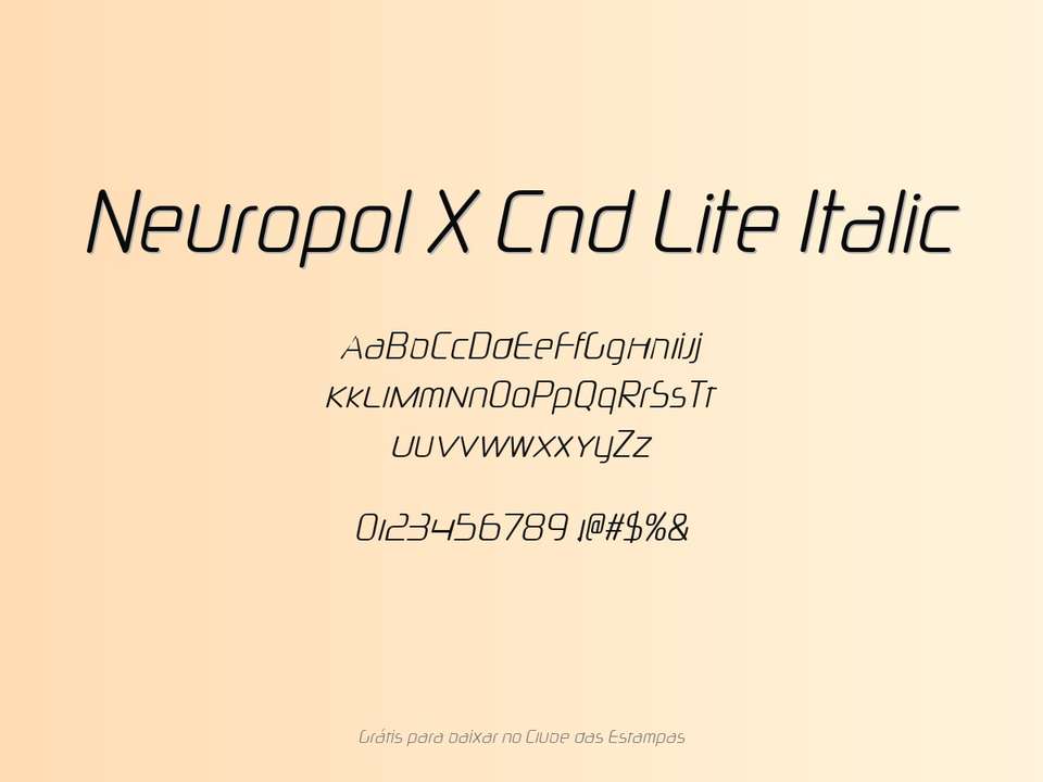 Fonte Neuropol X Cnd Lite Italic Grátis Para Baixar