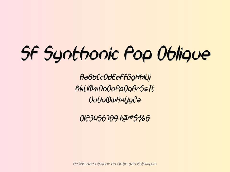 Fonte Sf Synthonic Pop Oblique Grátis Para Baixar