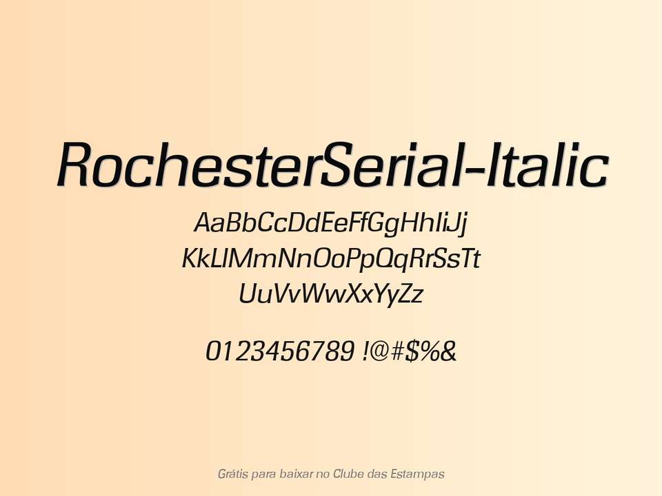 Fonte Rochesterserial Italic Grátis Para Baixar