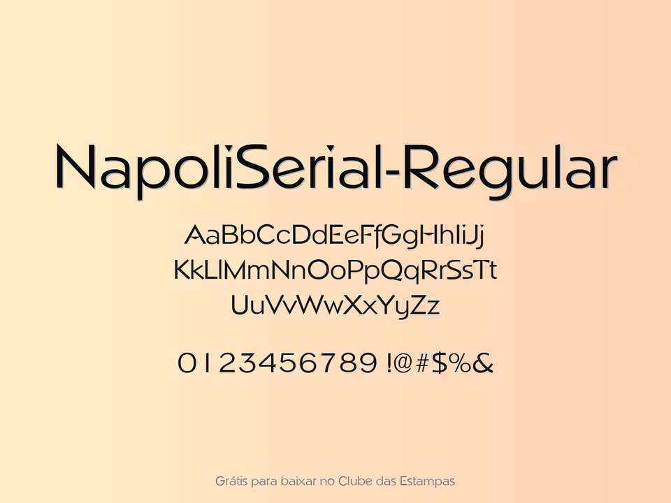 Fonte Napoliserial Regular Grátis Para Baixar