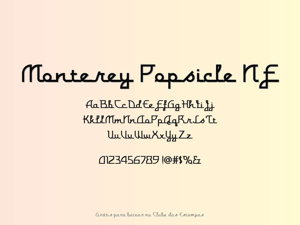 Fonte Monterey Popsicle Nf Grátis Para Baixar