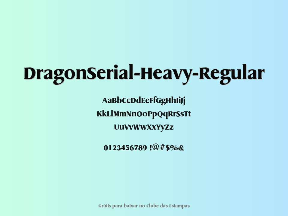 Fonte Dragonserial Heavy Regular Grátis Para Baixar