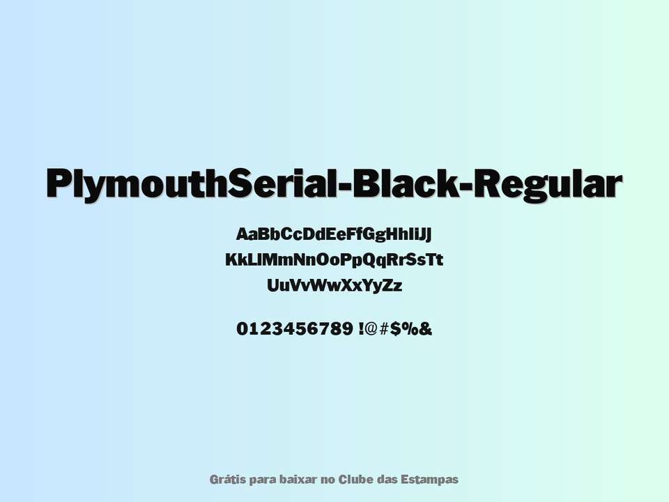 Fonte Plymouthserial Black Regular Grátis Para Baixar