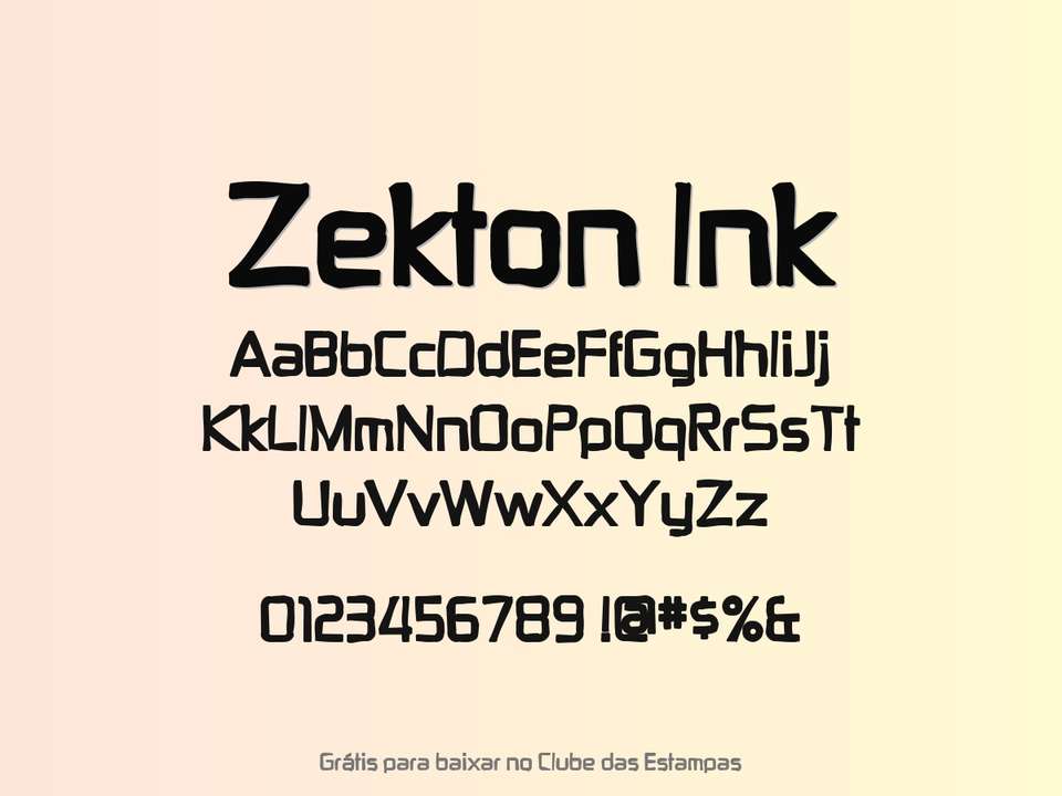 Fonte Zekton Ink Grátis Para Baixar