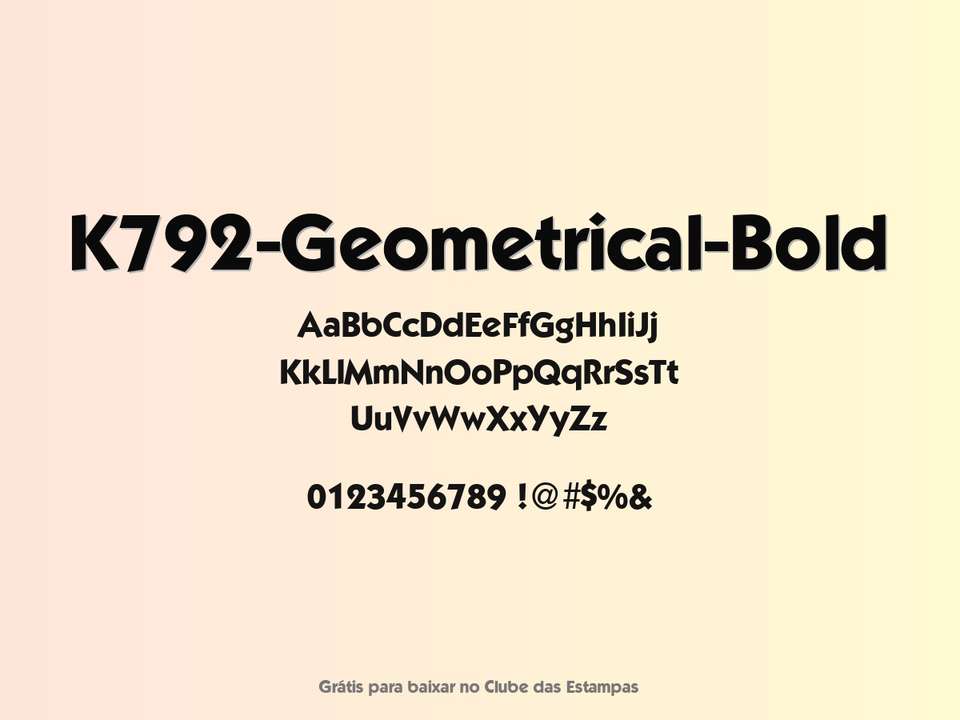 Fonte K792 Geometrical Bold Grátis Para Baixar