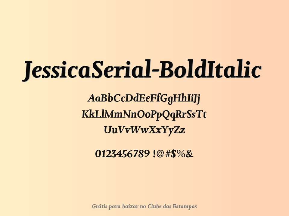 Fonte Jessicaserial Bolditalic Grátis Para Baixar