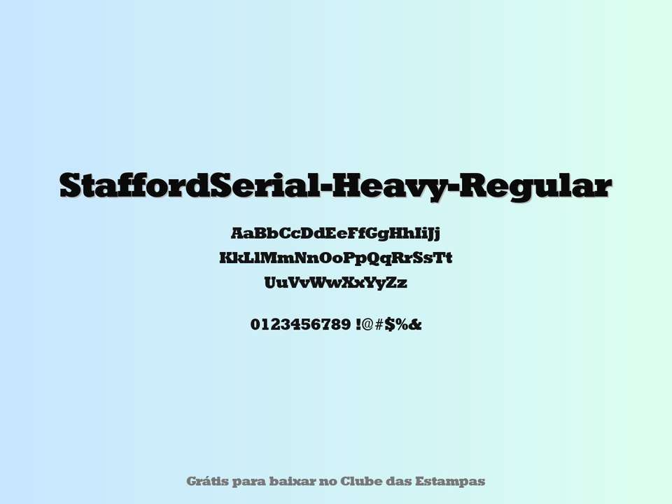 Fonte Staffordserial Heavy Regular Grátis Para Baixar