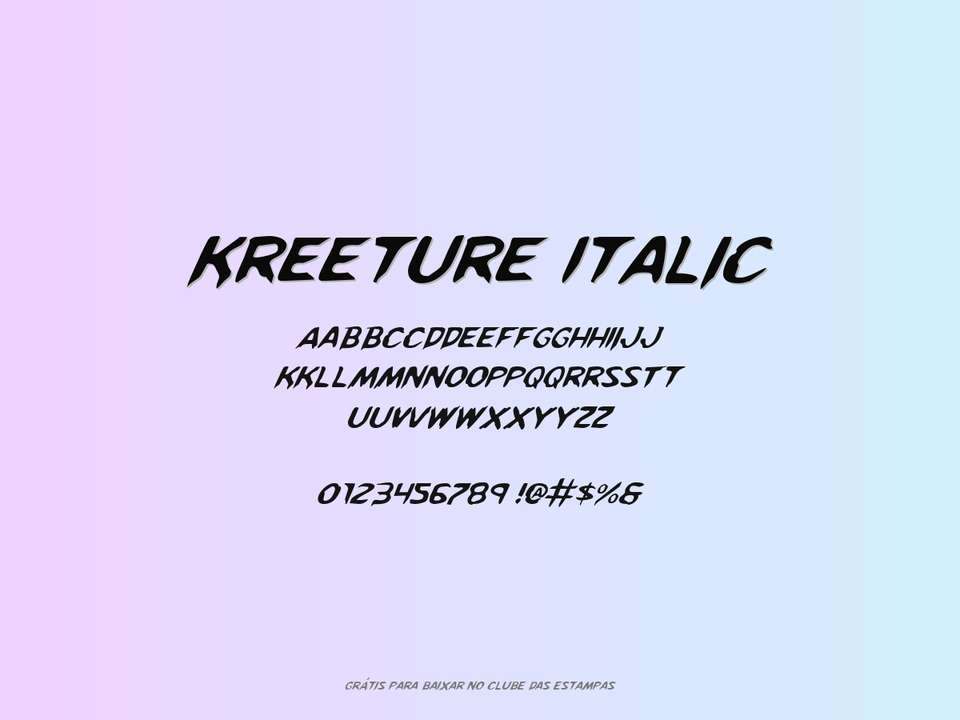 Fonte Kreeture Italic Grátis Para Baixar