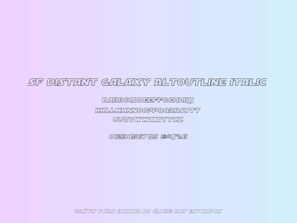 Fonte Sf Distant Galaxy Altoutline Italic Grátis Para Baixar