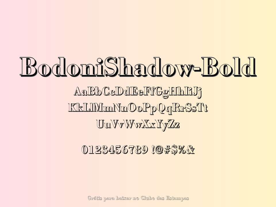 Fonte Bodonishadow Bold Grátis Para Baixar