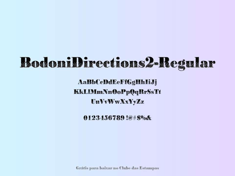 Fonte Bodonidirections2 Regular Grátis Para Baixar