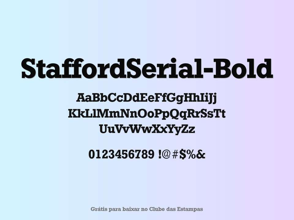 Fonte Staffordserial Bold Grátis Para Baixar