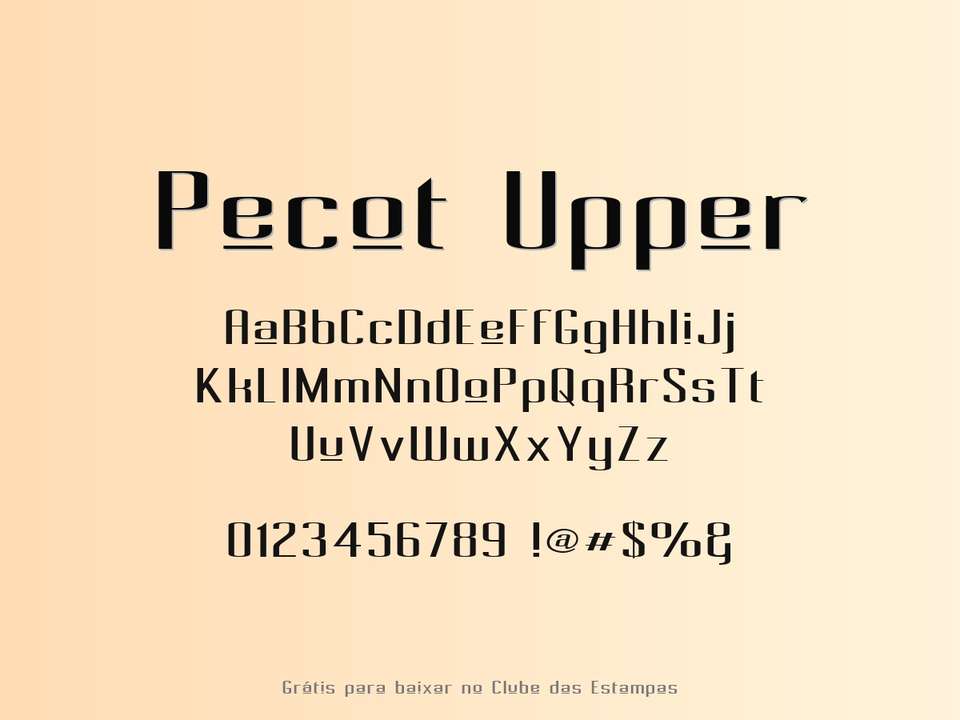 Fonte Pecot Upper Grátis Para Baixar