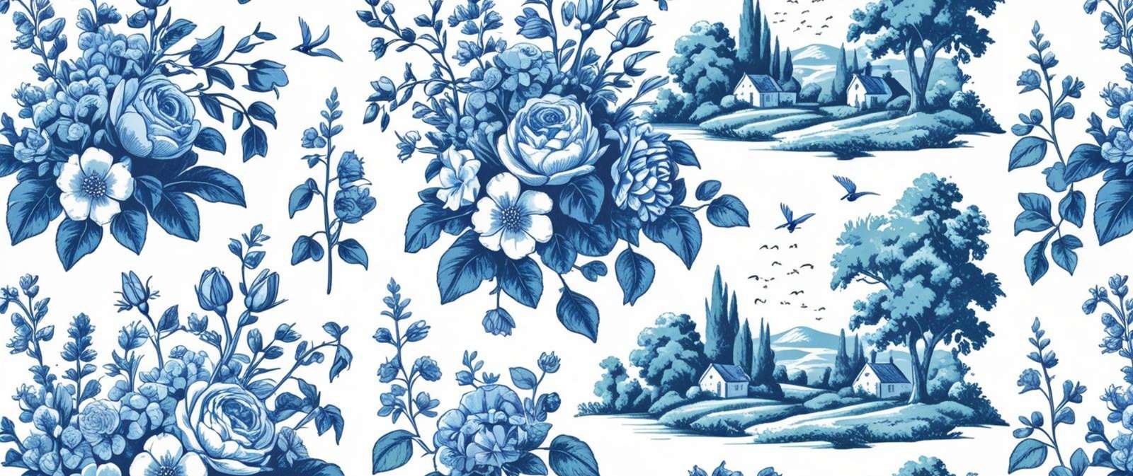 Ilustração Floral Vintage Com Paisagem Campestre Floral Png Arte Para Caneca Grátis Pra Baixar Vetor