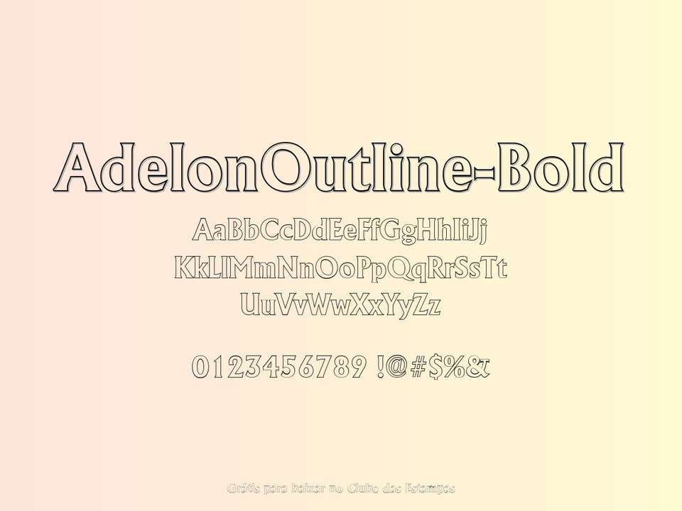 Fonte Adelonoutline Bold Grátis Para Baixar