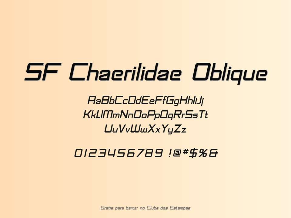 Fonte Sf Chaerilidae Oblique Grátis Para Baixar