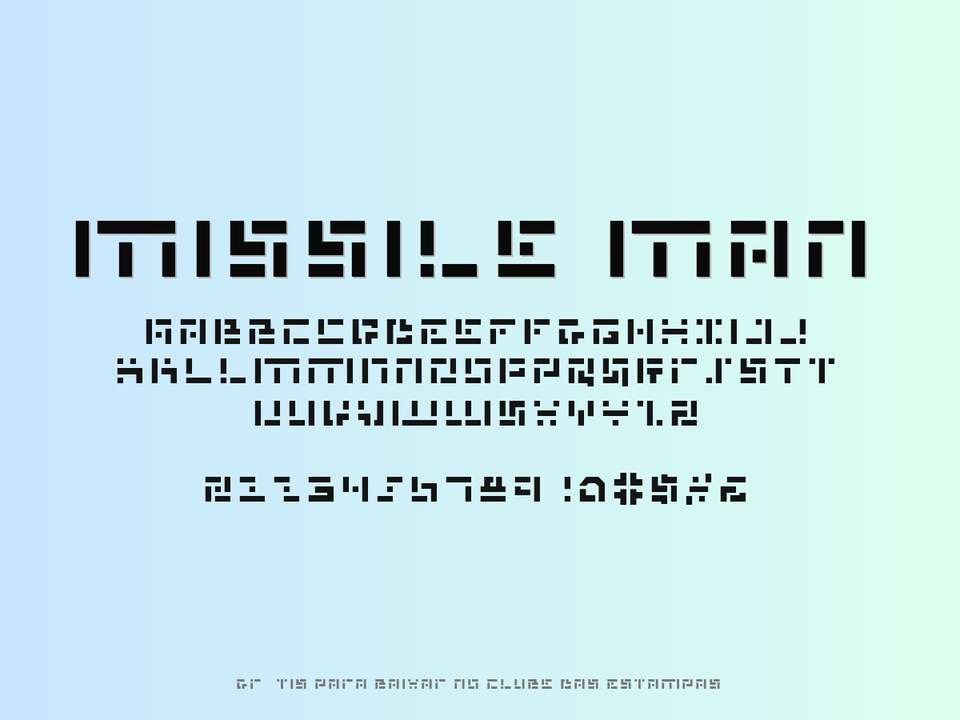 Fonte Missile Man Grátis Para Baixar