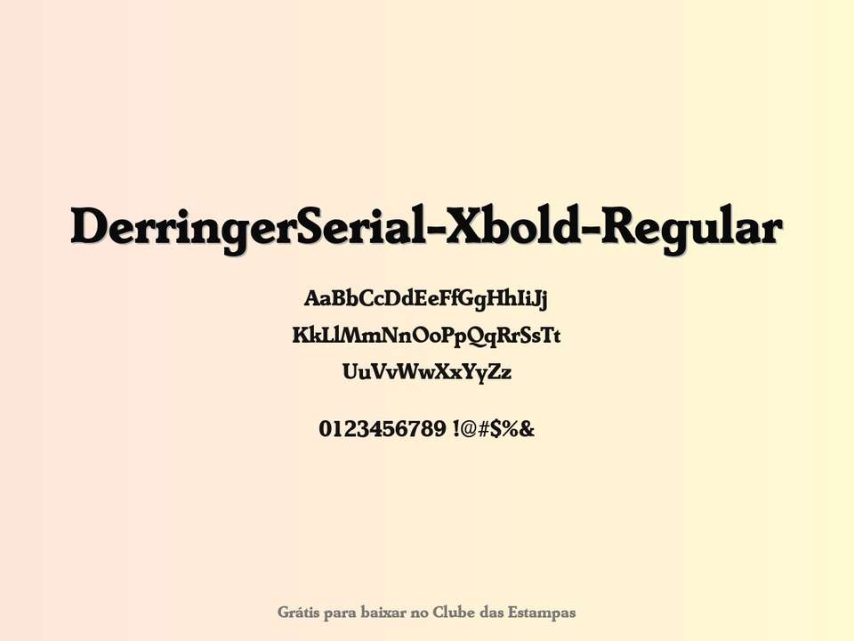 Fonte Derringerserial Xbold Regular Grátis Para Baixar