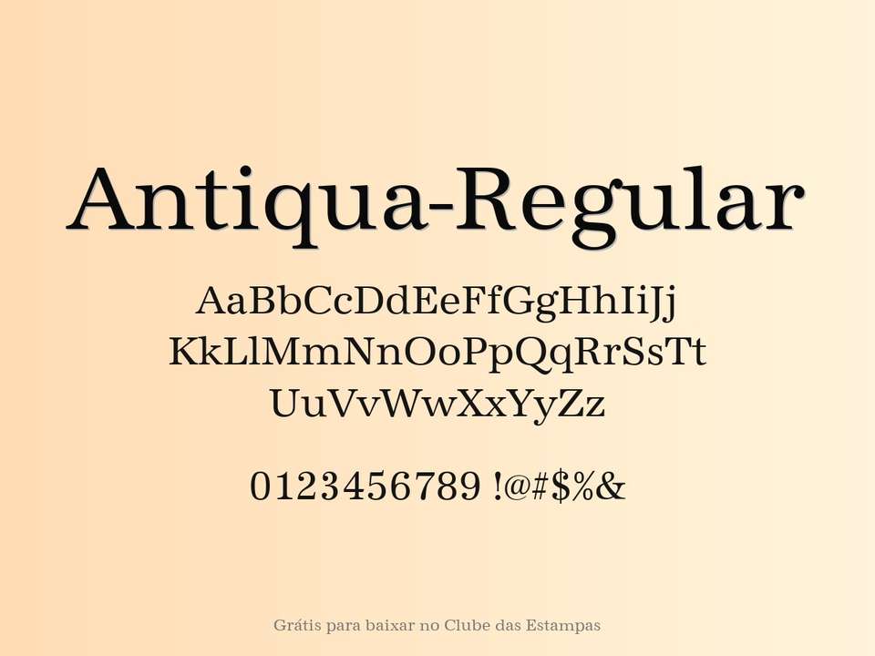 Fonte Antiqua Regular Grátis Para Baixar
