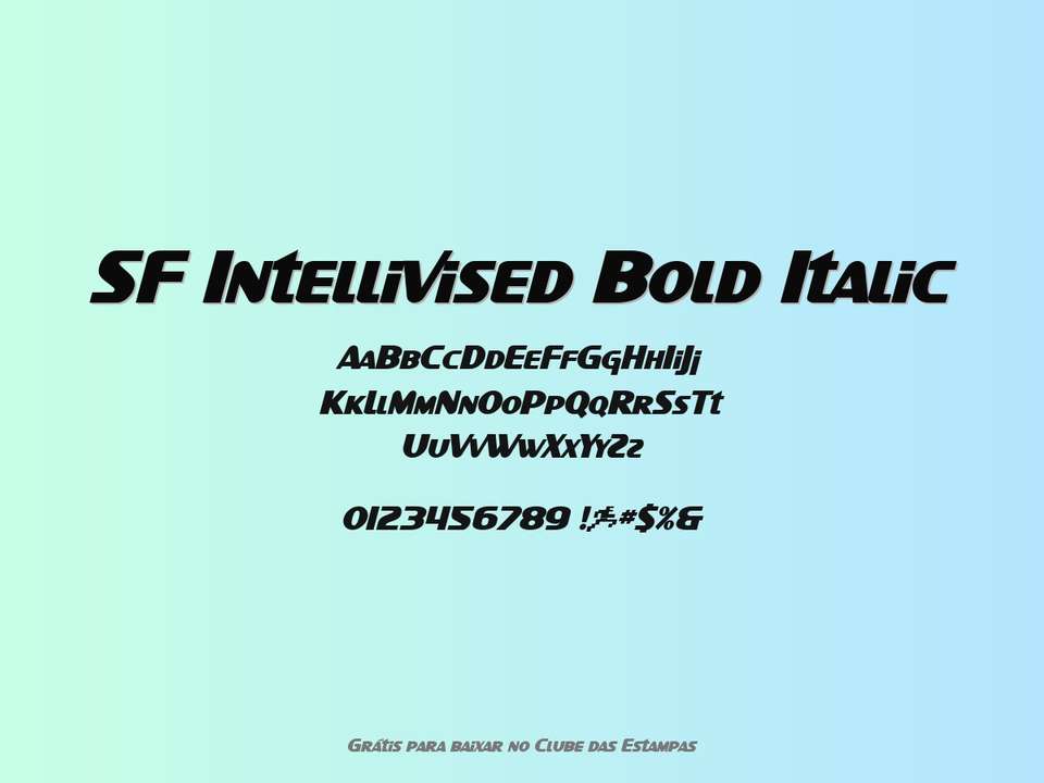Fonte Sf Intellivised Bold Italic Grátis Para Baixar