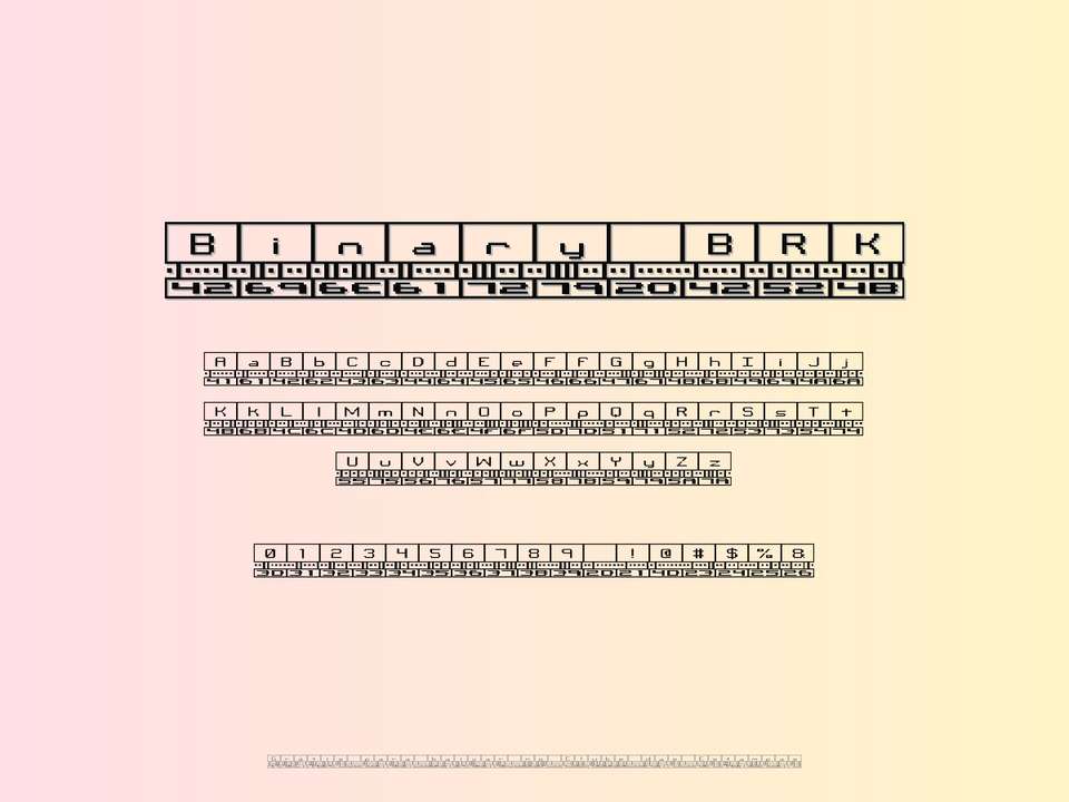 Fonte Binary Brk Grátis Para Baixar